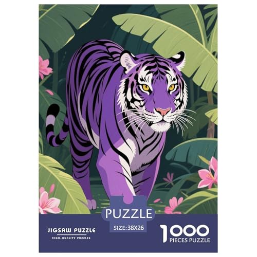 1000 Teile Tiger Puzzle Für Erwachsene Und Kinder Geschicklichkeitsspiel Lila Tiger Dschungel Puzzle Aus Karton Wohndekoration Einzigartiges Geschenk 38x26cm/1000pcs 1000 Teile Tiger Puzzle Für Erwachsene Und Kinder Geschicklichkeitsspiel Lila Tiger Dschungel Puzzle Aus Karton Wohndekoration Einzigartiges Geschenk 38x26cm/1000pcs von EMYXPAQM