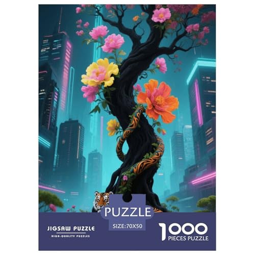 1000 Teile Tiger Puzzle Für Erwachsene Und Kinder Geschicklichkeitsspiel Tiger Exotischer Baum Puzzle Aus Karton Wohndekoration Geschenk Zu Weihnachten 70x50cm/1000pcs 1000 Teile Tiger Puzzle Für Erwachsene Und Kinder Geschicklichkeitsspiel Tiger Exotischer Baum Puzzle Aus Karton Wohndekoration Geschenk Zu Weihnachten 70x50cm/1000pcs von EMYXPAQM