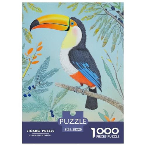 1000 Teile Tukan Puzzle Für Erwachsene Und Kinder Geschicklichkeitsspiel Tukan auf AST Puzzle Aus Karton Wohndekoration Unique Gift 38x26cm/1000pcs von EMYXPAQM