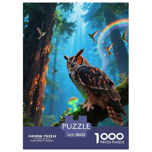 1000 Teile Uhu Puzzle – Für Erwachsene, Herausforderndes Denkspiel, Redwood Wald Puzzle, DekoRatteion, Geschenk Für Kinder 38x26cm/1000pcs von EMYXPAQM