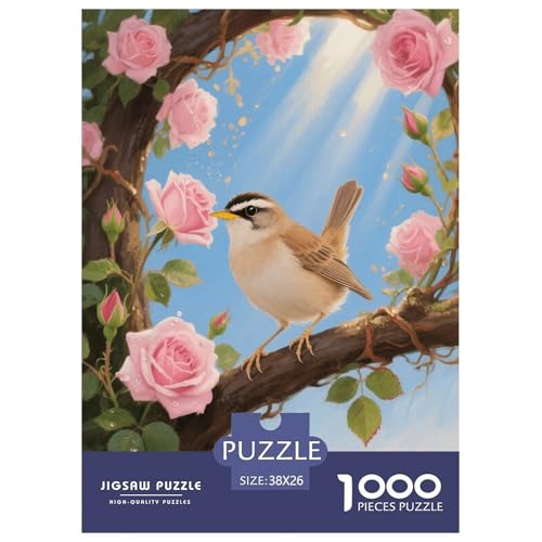 1000 Teile Vogel Puzzle – Für Erwachsene, Familienspaß & Gemeinsames Spiel, Rosenbogen Puzzle, Dekoration, Geschenkideen 38x26cm/1000pcs von EMYXPAQM