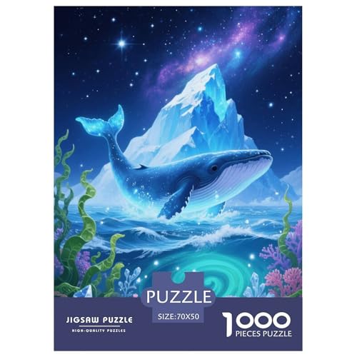 1000 Teile Wal Puzzle Für Erwachsene Und Kinder Herausforderung Spiel Wal Eisberg Seetang Puzzles Aus Karton Wohndekoration Geschenk Zu Weihnachten 70x50cm/1000pcs von EMYXPAQM
