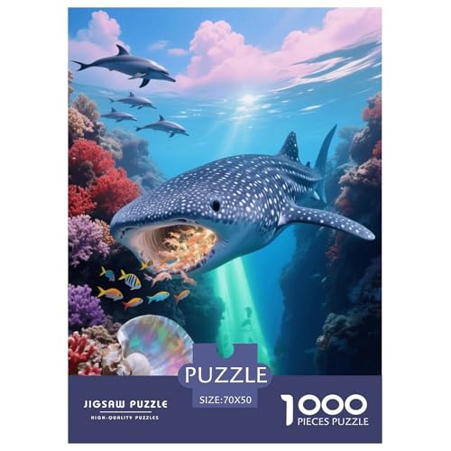 1000 Teile Walhai Puzzle – Für Erwachsene, Anspruchsvolles Spiel, Korallenschlucht Puzzles, DekoRatteion, Geschenk Für Kinder 70x50cm/1000pcs von EMYXPAQM