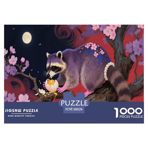 1000 Teile Waschbär Puzzle Für Erwachsene Und Kinder Familien Spiel Puzzles Aus Karton Wohndekoration Geschenkideen 38x26cm/1000pcs 1000 Teile Waschbär Puzzle Für Erwachsene Und Kinder Familien Spiel Puzzles Aus Karton Wohndekoration Geschenkideen 38x26cm/1000pcs von EMYXPAQM