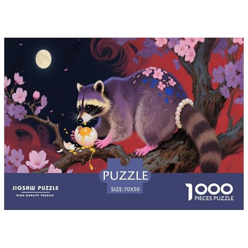 1000 Teile Waschbär Puzzle Für Erwachsene Und Kinder Geduldspiel Puzzles Aus Karton Wohndekoration Unique Gift 70x50cm/1000pcs 1000 Teile Waschbär Puzzle Für Erwachsene Und Kinder Geduldspiel Puzzles Aus Karton Wohndekoration Unique Gift 70x50cm/1000pcs von EMYXPAQM