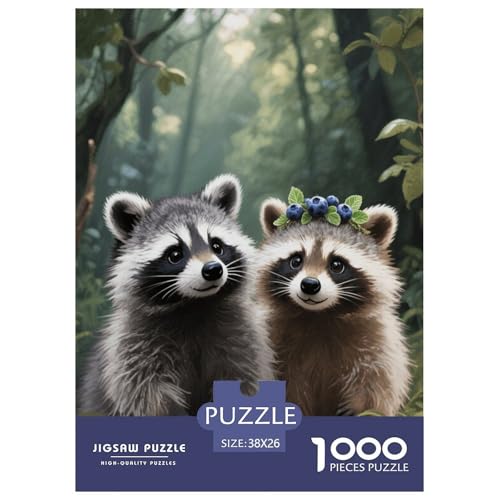 1000 Teile Waschbären Puzzle Für Erwachsene Und Kinder Geschicklichkeitsspiel Zwei Waschbärenbabys Puzzles Aus Karton Wohndekoration Einzigartiges Geschenk 38x26cm/1000pcs 1000 Teile Waschbären Puzzle Für Erwachsene Und Kinder Geschicklichkeitsspiel Zwei Waschbärenbabys Puzzles Aus Karton Wohndekoration Einzigartiges Geschenk 38x26cm/1000pcs von EMYXPAQM