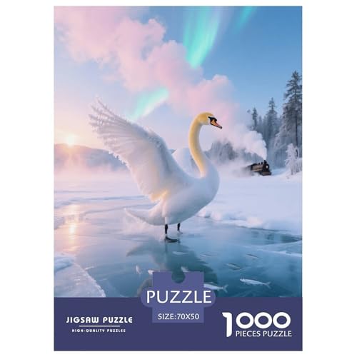 1000 Teile Weißer Schwan Puzzle – Für Erwachsene, Anspruchsvolles Spiel, Gletscher Puzzles, DekoRatteion, Einzigartiges Geschenk 70x50cm/1000pcs 1000 Teile Weißer Schwan Puzzle – Für Erwachsene, Anspruchsvolles Spiel, Gletscher Puzzles, DekoRatteion, Einzigartiges Geschenk 70x50cm/1000pcs von EMYXPAQM