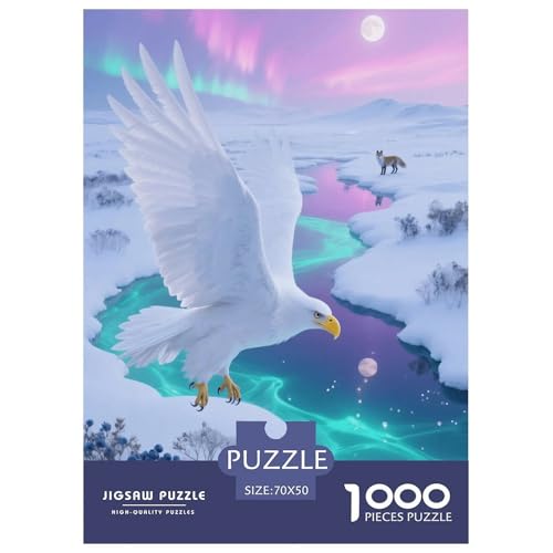 1000 Teile Weißkopfseeadler Puzzle – Für Erwachsene, Anspruchsvolles Spiel, Gletscher Puzzles, Wohnkultur, Geschenkideen 70x50cm/1000pcs 1000 Teile Weißkopfseeadler Puzzle – Für Erwachsene, Anspruchsvolles Spiel, Gletscher Puzzles, Wohnkultur, Geschenkideen 70x50cm/1000pcs von EMYXPAQM