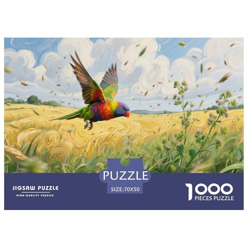 1000 Teile Wellensittich Puzzle Für Erwachsene Und Kinder Pädagogisches Spiel Puzzle Aus Karton Wohndekoration Geschenkideen 70x50cm/1000pcs von EMYXPAQM