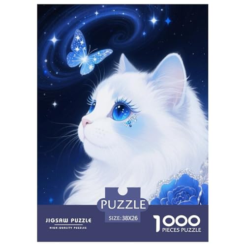 1000 Teile White Katze Puzzle Für Jugendliche Und Erwachsene Schwieriges Spiel Weiße Katze Sternenlicht Puzzle Aus Karton Wohndekoration Geschenk Zu Weihnachten 38x26cm/1000pcs 1000 Teile White Katze Puzzle Für Jugendliche Und Erwachsene Schwieriges Spiel Weiße Katze Sternenlicht Puzzle Aus Karton Wohndekoration Geschenk Zu Weihnachten 38x26cm/1000pcs von EMYXPAQM