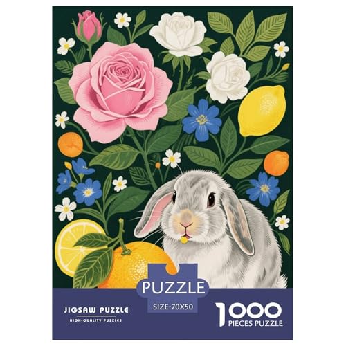 1000 Teile Widderkaninchen Puzzle – Für Erwachsene, Herausforderndes Knobelspiel, Blumen Obst Puzzles, Dekoration, Einzigartiges Geschenk 70x50cm/1000pcs 1000 Teile Widderkaninchen Puzzle – Für Erwachsene, Herausforderndes Knobelspiel, Blumen Obst Puzzles, Dekoration, Einzigartiges Geschenk 70x50cm/1000pcs von EMYXPAQM