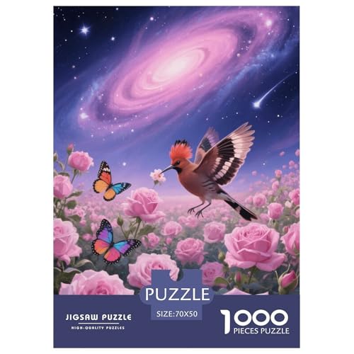 1000 Teile Wiedehopf Puzzle – Für Erwachsene, Familienspaß & Gemeinsames Spiel, Sternenblumen Puzzle, Dekoration, Geschenk Für Kinder 70x50cm/1000pcs von EMYXPAQM