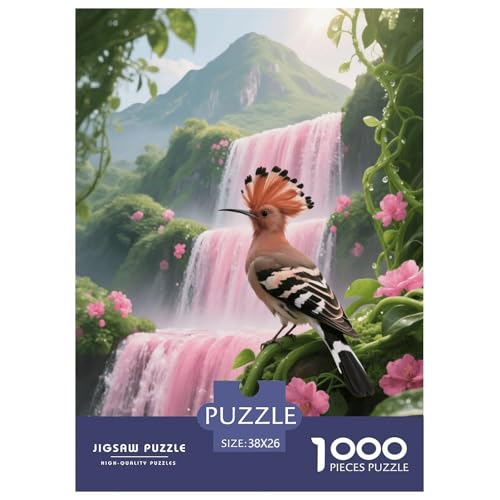 1000 Teile Wiedehopf Puzzle – Für Erwachsene, Herausforderndes Knobelspiel, Pink Wasserfall Puzzle, Wohnkultur, Geschenk Für Erwachsene 38x26cm/1000pcs 1000 Teile Wiedehopf Puzzle – Für Erwachsene, Herausforderndes Knobelspiel, Pink Wasserfall Puzzle, Wohnkultur, Geschenk Für Erwachsene 38x26cm/1000pcs von EMYXPAQM