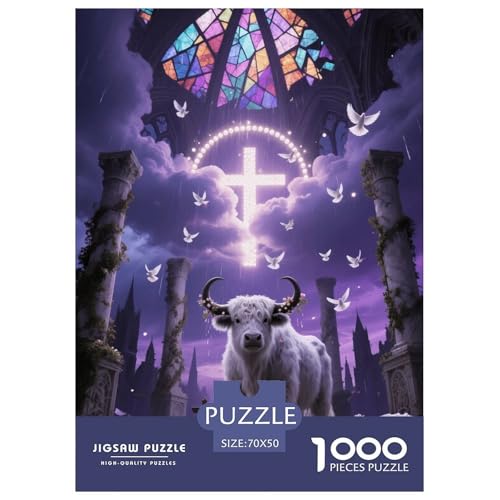 1000 Teile Wisent Puzzle – Für Erwachsene, Familienspaß & Gemeinsames Spiel, Kirche Puzzles, Wohnkultur, Einzigartiges Geschenk 70x50cm/1000pcs von EMYXPAQM