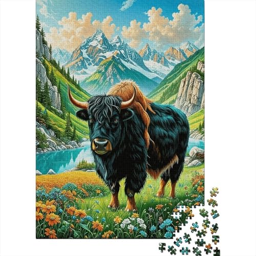 1000 Teile Yak Puzzle Für Erwachsene Und Kinder Holzpuzzle Familien Spiel Yak Talsee Puzzle Wohndekoration Geschenk Zum Geburtstag 1000pcs (75x50cm) von EMYXPAQM