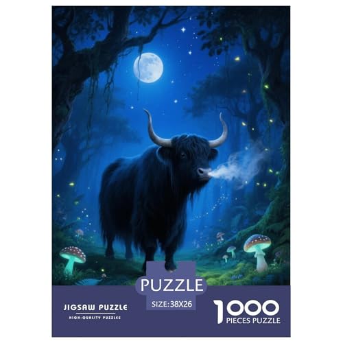 1000 Teile Yak Puzzle Für Jugendliche Und Erwachsene Pädagogisches Spiel Yak Wald Puzzles Aus Karton Wohndekoration Unique Gift 38x26cm/1000pcs von EMYXPAQM