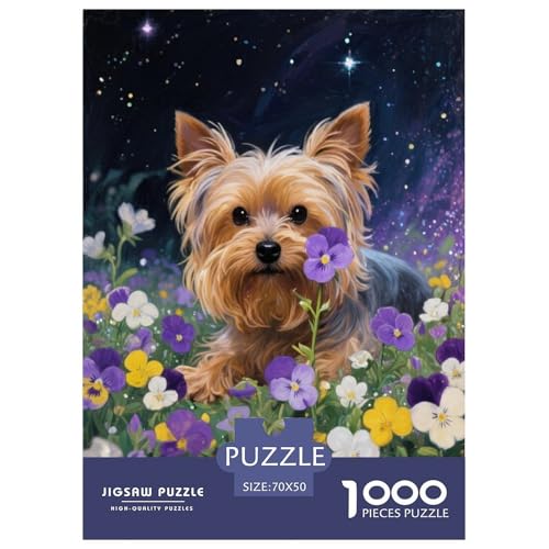 1000 Teile Yorkshire Terrier Puzzle Für Jugendliche Und Erwachsene Entspannung Spiel Yorkshire Terrier Blumen Puzzle Aus Karton Wohndekoration Geschenk Für Kinder 70x50cm/1000pcs 1000 Teile Yorkshire Terrier Puzzle Für Jugendliche Und Erwachsene Entspannung Spiel Yorkshire Terrier Blumen Puzzle Aus Karton Wohndekoration Geschenk Für Kinder 70x50cm/1000pcs von EMYXPAQM