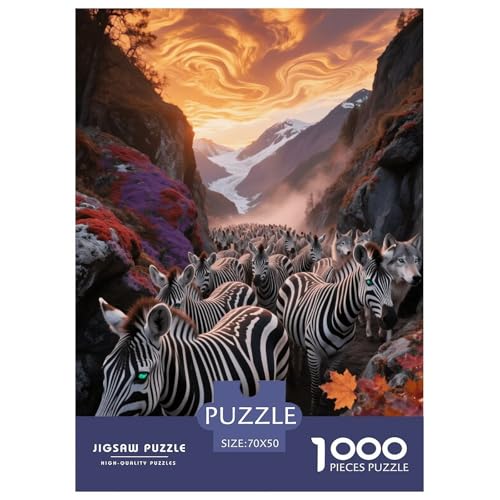 1000 Teile Zebra Puzzle – Für Erwachsene, Anspruchsvolles Spiel, Zebraschlucht Wanderung Puzzles, Wohnkultur, Geschenkideen 70x50cm/1000pcs 1000 Teile Zebra Puzzle – Für Erwachsene, Anspruchsvolles Spiel, Zebraschlucht Wanderung Puzzles, Wohnkultur, Geschenkideen 70x50cm/1000pcs von EMYXPAQM