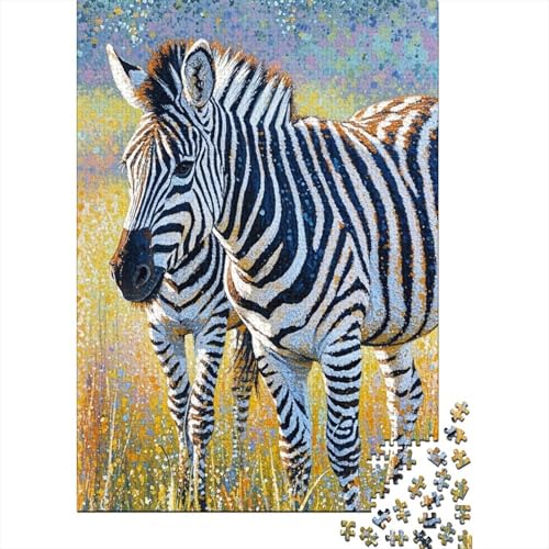 1000 Teile Zebra Puzzle Für Erwachsene Und Kinder Holzpuzzle Familien Spiel Pointillismus Zebra Puzzles Wohndekoration Einzigartiges Geschenk 1000pcs (75x50cm) von EMYXPAQM