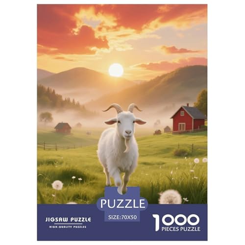1000 Teile Ziege Puzzle – Für Erwachsene, Familienfreundlicher Denkspaß, Tal Bauernhof Puzzle, Wohnkultur, Geschenk Für Kinder 70x50cm/1000pcs 1000 Teile Ziege Puzzle – Für Erwachsene, Familienfreundlicher Denkspaß, Tal Bauernhof Puzzle, Wohnkultur, Geschenk Für Kinder 70x50cm/1000pcs von EMYXPAQM