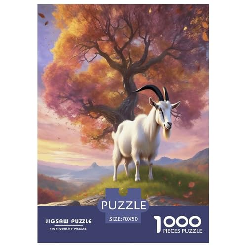 1000 Teile Ziege Puzzle – Für Erwachsene, Herausforderndes Knobelspiel, Herbstbaum Puzzle, Wohnkultur, Geschenk Für Kinder 70x50cm/1000pcs 1000 Teile Ziege Puzzle – Für Erwachsene, Herausforderndes Knobelspiel, Herbstbaum Puzzle, Wohnkultur, Geschenk Für Kinder 70x50cm/1000pcs von EMYXPAQM