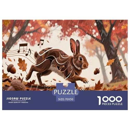 1000 Teile Zwergkaninchen Puzzle Für Erwachsene Und Kinder Pädagogisches Spiel Puzzle Aus Karton Wohndekoration Geschenkideen 70x50cm/1000pcs von EMYXPAQM