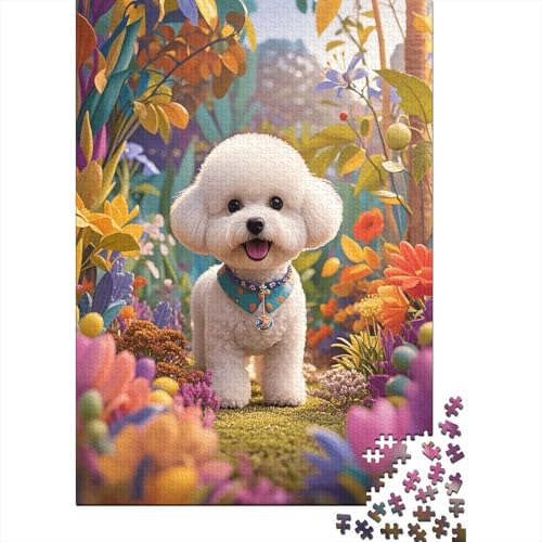 Bichon Bunte Pflanzen Puzzle 1000 Teile Holzspielzeug, Jugendliche & Erwachsene, Klassische Puzzles, Lernspiel, Home Dekoration, Einzigartiges Geschenk 1000pcs (75x50cm) von EMYXPAQM