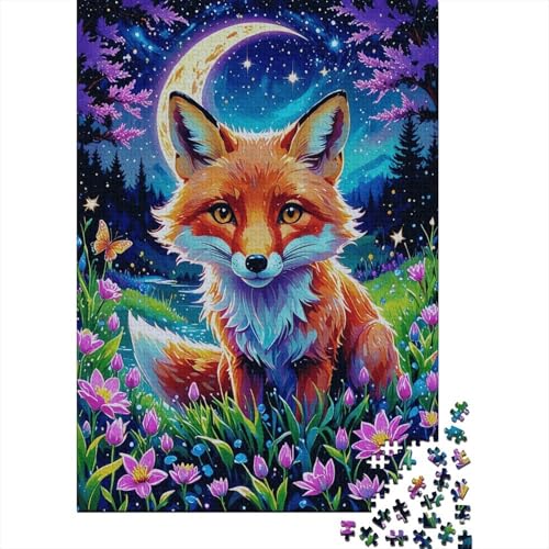 Fuchs Puzzle 1000 Teile Der Fuchs ist im Blumenfeld, Für Kinder Klassische Holzpuzzles Lernspiel Unique Gift 1000pcs (75x50cm) von EMYXPAQM