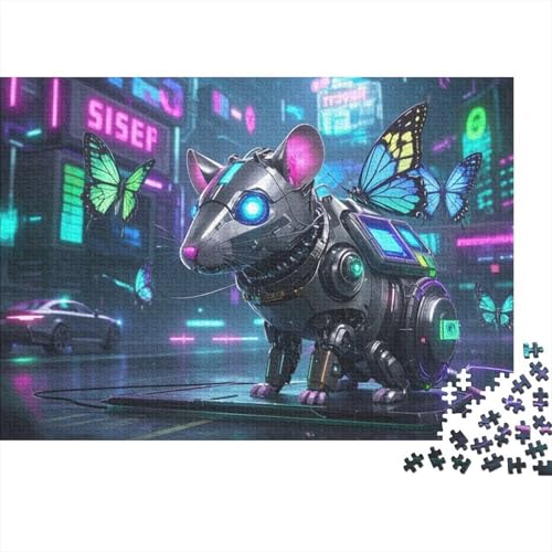 Hamster Puzzle 1000 Teile Hamster in Hightech-Rüstung, Für Kinder Classic Pädagogisches Spiel Holzspielzeug Als Geschenk 1000pcs (75x50cm) von EMYXPAQM