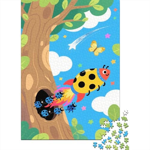 Insekt Puzzle 1000 Teile Insektenrakete, Für Kinder Klassische Holzspielzeug Herausforderung Unique Gift 1000pcs (75x50cm) von EMYXPAQM