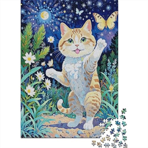 Kartäuser Puzzle 1000 Teile Kartäuser stürzt Sich auf den Schmetterling, Für Kinder Klassische Holzspielzeug Herausforderung Als Geschenk 1000pcs (75x50cm) von EMYXPAQM