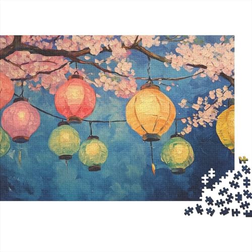 Laterne Puzzle 1000 Teile Laterne unter Baum, Für Kinder Classic Lernspiel Holzspielzeug Unique Gift 1000pcs (75x50cm) von EMYXPAQM