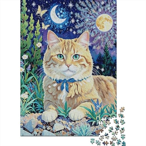 Maine Coon Puzzle 1000 Teile Maine Coon ist auf Einer grasbewachsenen Lichtung, Für Kinder Klassische Holzpuzzles Lernspiel Als Geschenk 1000pcs (75x50cm) von EMYXPAQM