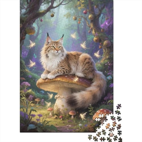 Norwegische Waldkatze Obstbaum Pilz Puzzle 1000 Teile Holzspielzeug, Erwachsene & Kinder Ab 14 Jahren, Klassische Puzzles, Legespiel, Moderne Wohnkultur, Geschenkideen 1000pcs (75x50cm) von EMYXPAQM