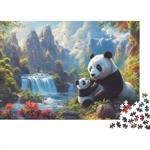 Panda Puzzle 1000 Teile Pandas Essen Bambus, Für Kinder Classic Herausforderung Spielzeug Holzpuzzles Als Geschenk 1000pcs (75x50cm) von EMYXPAQM