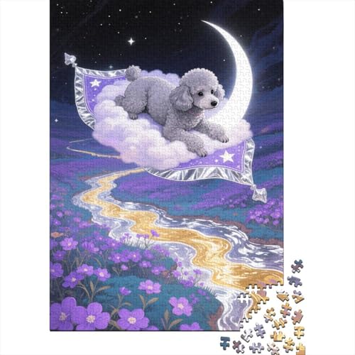 Pudel Puzzle 1000 Teile Pudel Zauberteppich, Für Kinder Klassische Holzpuzzles Lernspiel Als Geschenk 1000pcs (75x50cm) von EMYXPAQM