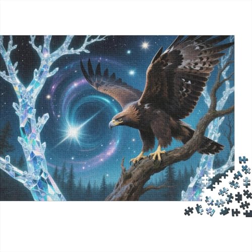 Puzzle 1000 Teile Adler auf Kristallbaum Holzspielzeug, Erwachsene & Kinder, Klassische Puzzles, Impossible Geschicklichkeitsspiel, Home Dekoration, Geschenkideen 1000pcs (75x50cm) von EMYXPAQM
