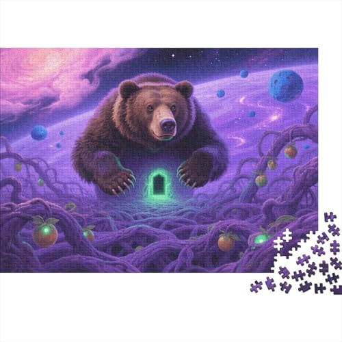 Puzzle 1000 Teile Braunbär, Ranken, Portal Holzspielzeug, Erwachsene & Kinder, Klassische Puzzles, Impossible Geschicklichkeitsspiel, Wohnkultur, Einzigartiges Geschenk 1000pcs (75x50cm) von EMYXPAQM