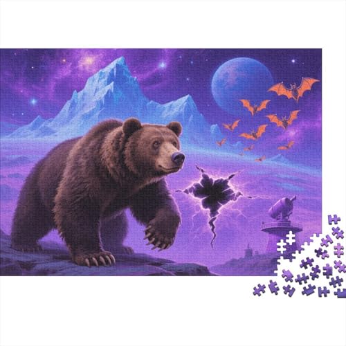 Puzzle 1000 Teile Braunbär auf Eisberg mit Fledermäusen Holzspielzeug, Erwachsene & Kinder, Klassische Puzzles, Impossible Geschicklichkeitsspiel, Moderne Wohnkultur, Geschenkideen 1000pcs (75x50cm) Puzzle 1000 Teile Braunbär auf Eisberg mit Fledermäusen Holzspielzeug, Erwachsene & Kinder, Klassische Puzzles, Impossible Geschicklichkeitsspiel, Moderne Wohnkultur, Geschenkideen 1000pcs (75x50cm) von EMYXPAQM