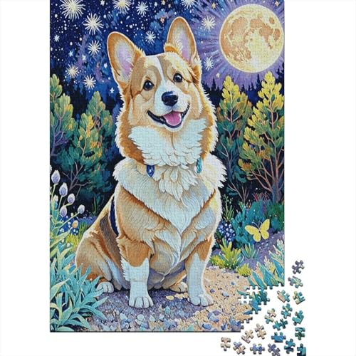 Puzzle 1000 Teile Corgi-Hund auf dem Bergpfad, Für Kinder - Premium-Holzpuzzle & Denksportgeschenk 1000pcs (75x50cm) von EMYXPAQM