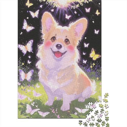 Puzzle 1000 Teile Corgi ist auf dem Gras Holzspielzeug Für Erwachsene & Kinder, Klassische Puzzles, Lernspiel, Wohnkultur, Geschenkideen 1000pcs (75x50cm) von EMYXPAQM