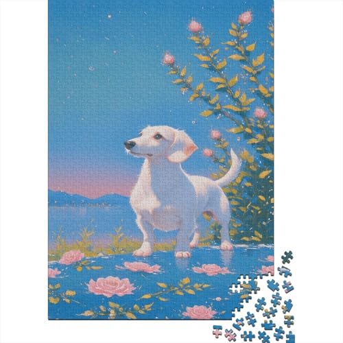Puzzle 1000 Teile Dachhund Looked Into The Distance, Für Kinder - Holzspielzeug Als Herausforderungsgeschenk 1000pcs (75x50cm) von EMYXPAQM