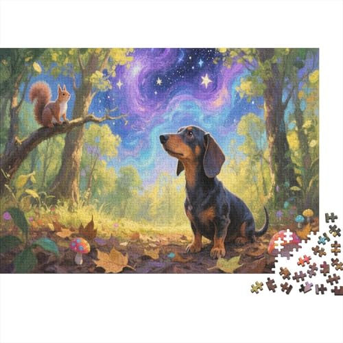 Puzzle 1000 Teile Dackel im Dschungel gehockt, Für Kinder Klassische Erziehung Von Kindern Holzspielzeug Als Geschenk 1000pcs (75x50cm) von EMYXPAQM