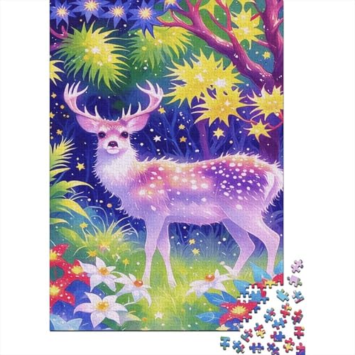 Puzzle 1000 Teile Deer in Deep Forests and Grasslands, Für Kinder - Pädagogisches Holzspielzeug Geschenkidee 1000pcs (75x50cm) von EMYXPAQM