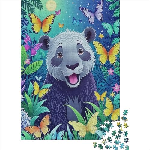 Puzzle 1000 Teile Der Bär ist im Gras Holzspielzeug Für Erwachsene & Kinder, Klassische Puzzles, Lernspiel, Home Dekoration, Geschenk 1000pcs (75x50cm) von EMYXPAQM