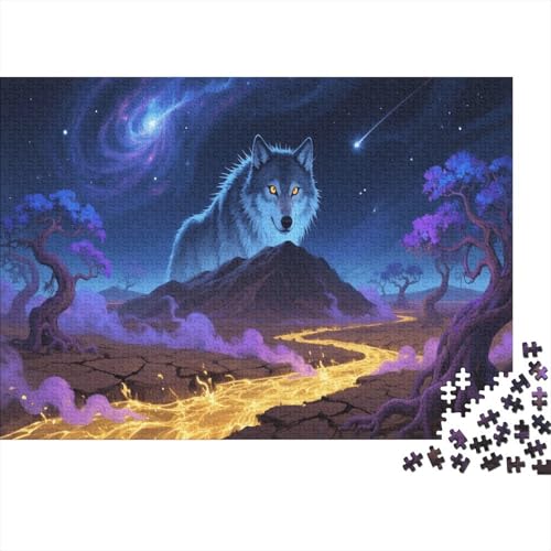Puzzle 1000 Teile Der Wolf hat einen massigen Körper wie EIN wandernder Hügel, Für Kinder Klassische Idoor-Puzzle-Kreativspiel Holzpuzzles Als Geschenk 1000pcs (75x50cm) von EMYXPAQM