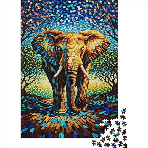 Puzzle 1000 Teile Elephants in The Forest, Für Kinder - Holzpuzzle Lernspiel Für Kinder 1000pcs (75x50cm) von EMYXPAQM