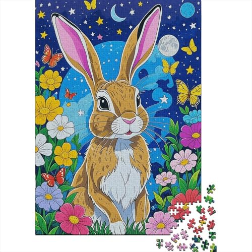Puzzle 1000 Teile Europäische Hasenblumen Holzspielzeug Für Erwachsene & Kinder, Klassische Puzzles, Herausforderung, Wohnkultur, Geschenk 1000pcs (75x50cm) von EMYXPAQM