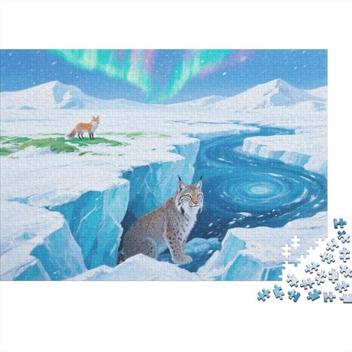 Puzzle 1000 Teile Europäischer Luchs mit Fuchs auf Gletscher Holzspielzeug, Erwachsene & Kinder, Klassische Puzzles, Impossible Geschicklichkeitsspiel, Moderne Wohnkultur, Geschenk 1000pcs (75x50cm) Puzzle 1000 Teile Europäischer Luchs mit Fuchs auf Gletscher Holzspielzeug, Erwachsene & Kinder, Klassische Puzzles, Impossible Geschicklichkeitsspiel, Moderne Wohnkultur, Geschenk 1000pcs (75x50cm) von EMYXPAQM