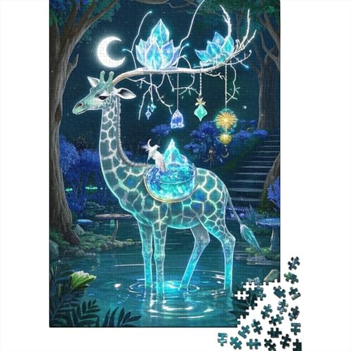 Puzzle 1000 Teile Glänzende Giraffe, Für Kinder Classic Erziehung Von Kindern Holzpuzzles Als Geschenk 1000pcs (75x50cm) von EMYXPAQM